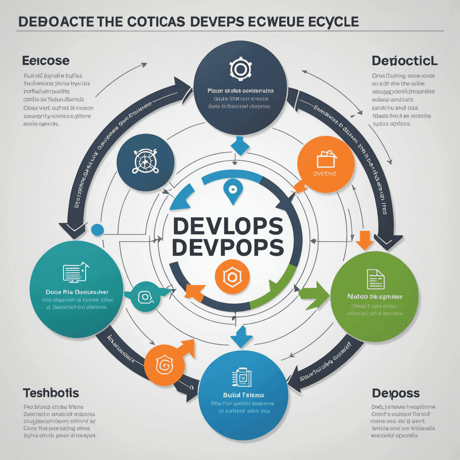 Diagram przedstawiający cykl DevOps: Plan, Code, Build, Test, Release, Deploy, Operate, Monitor